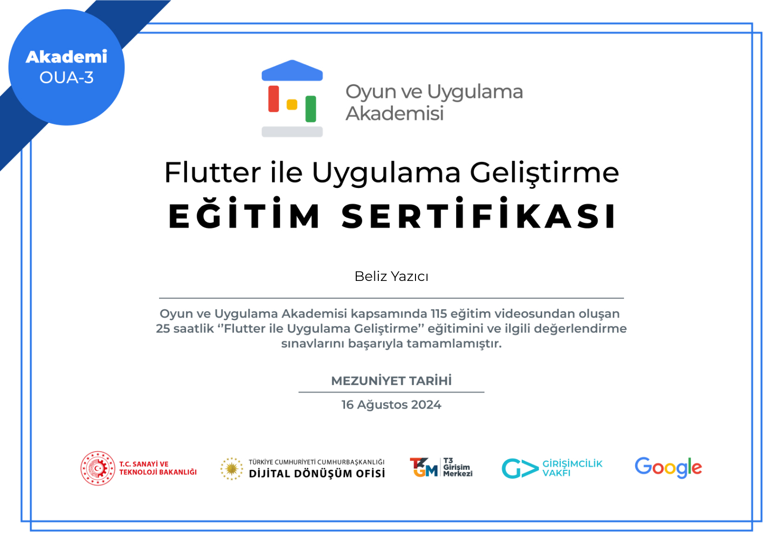 Flutter Certificate